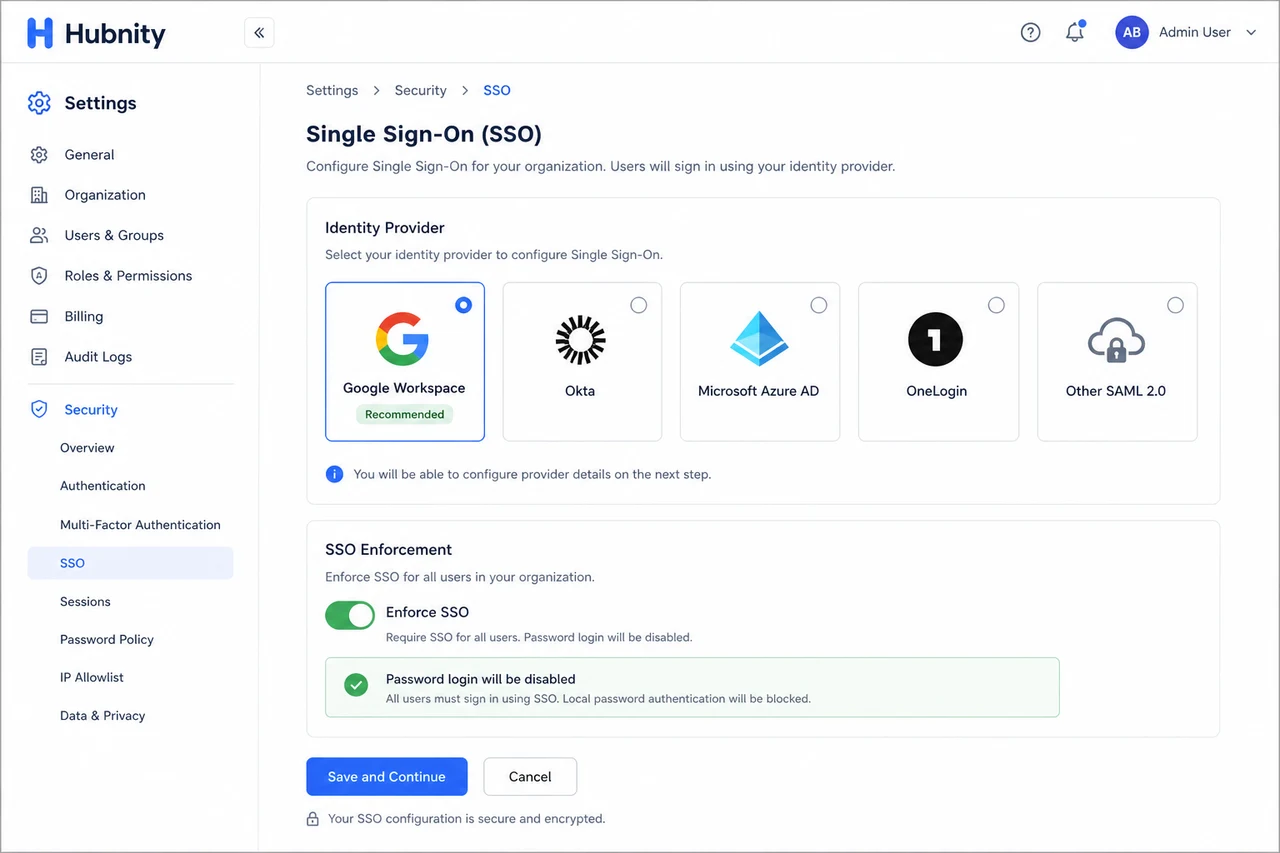 How does SSO work? screenshot