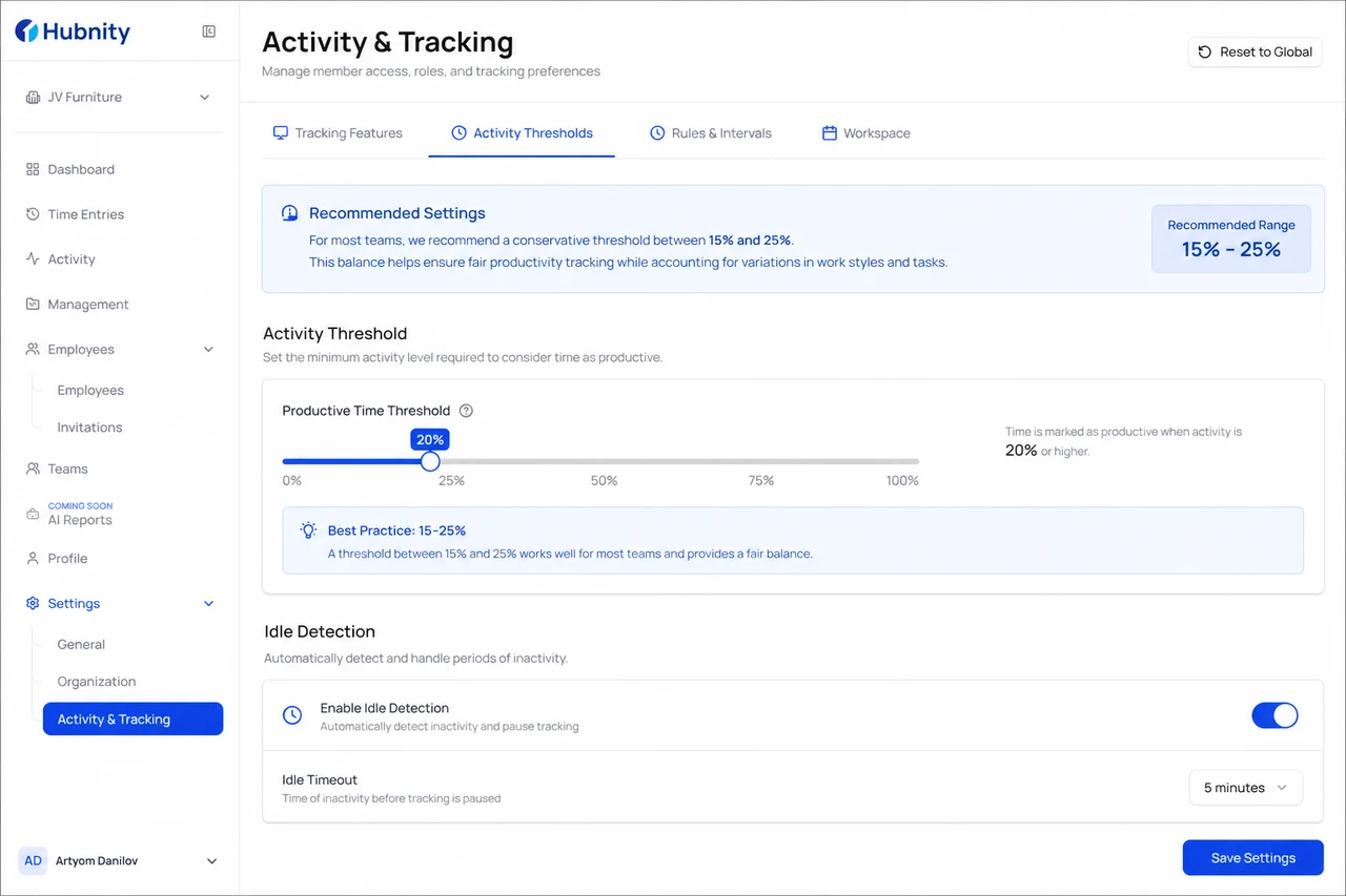 Best practices screenshot
