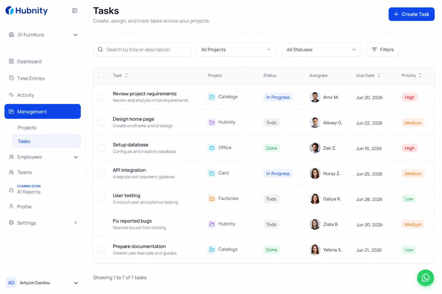 Assigning Tasks to Your Team