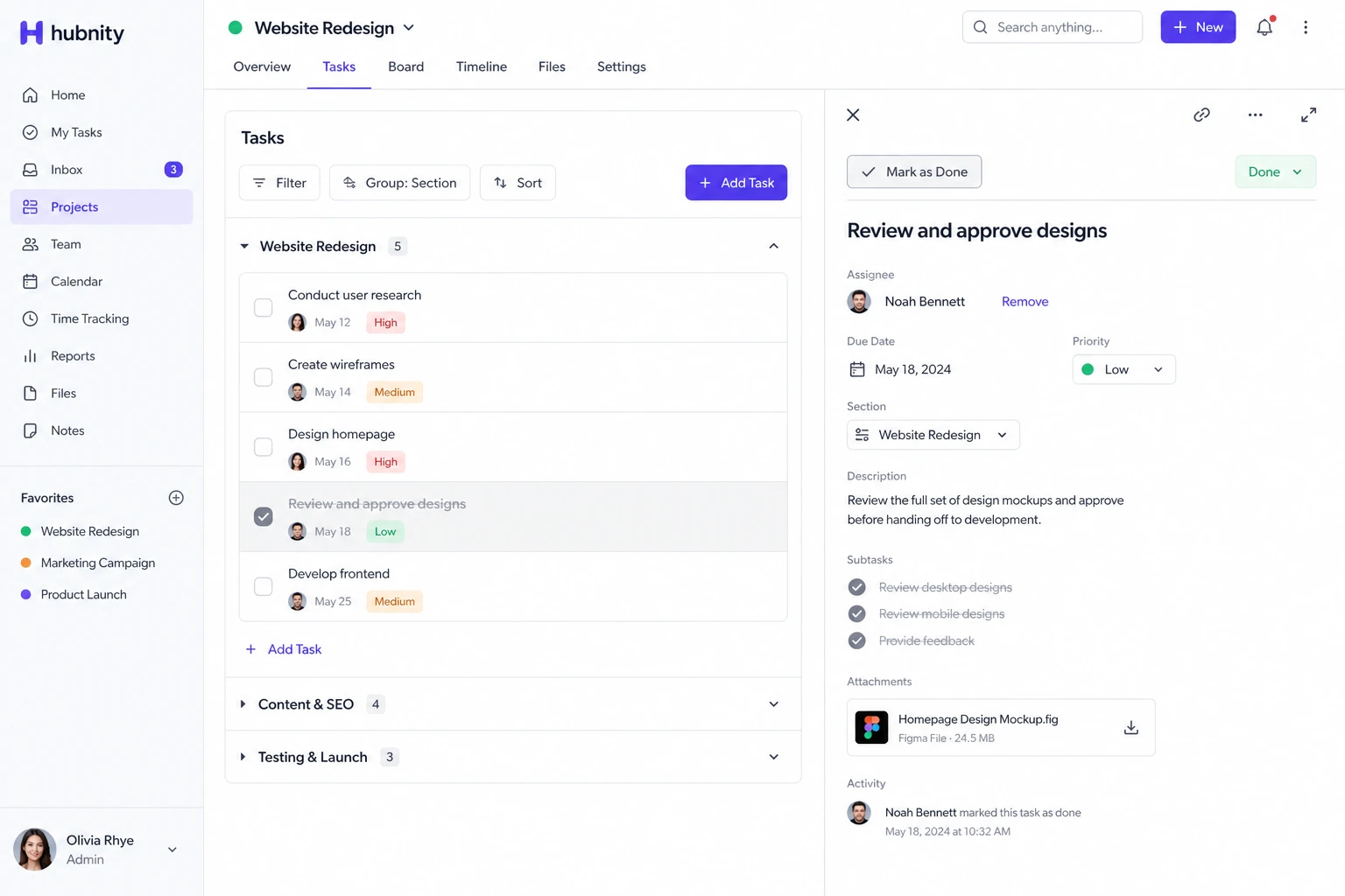 Unassigning and completion screenshot