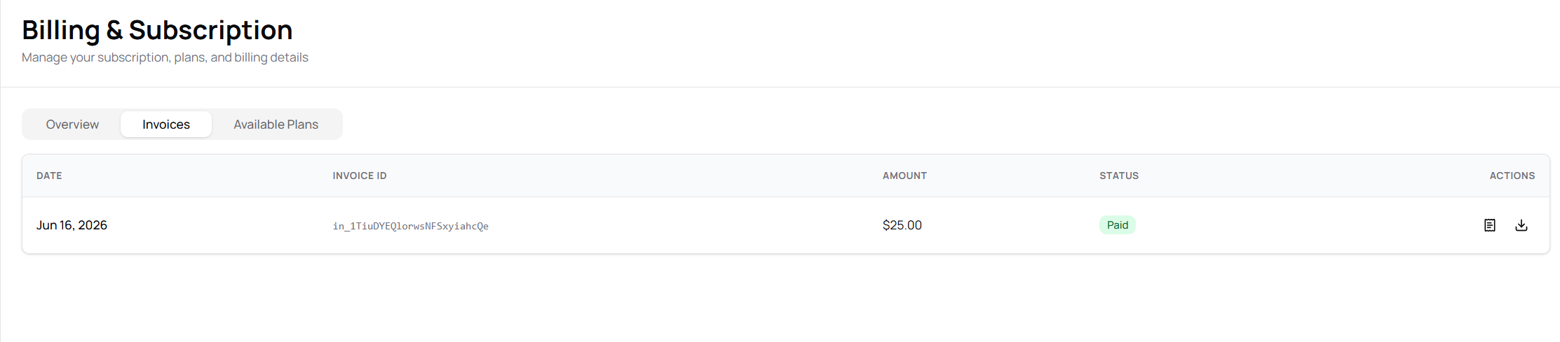 Billing FAQ
