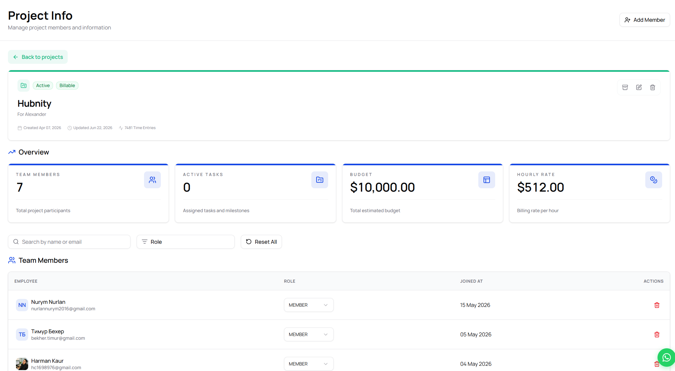 Client Billing and Invoicing in Hubnity