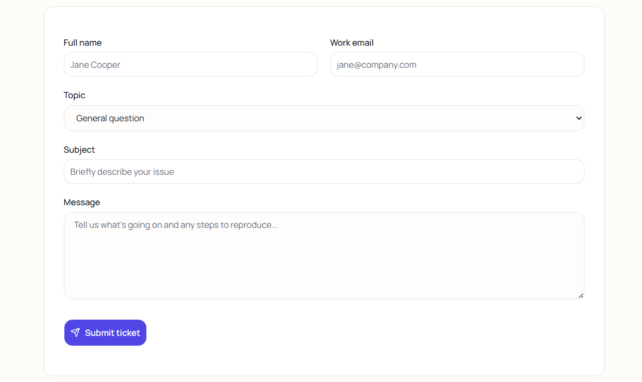Need help? screenshot
