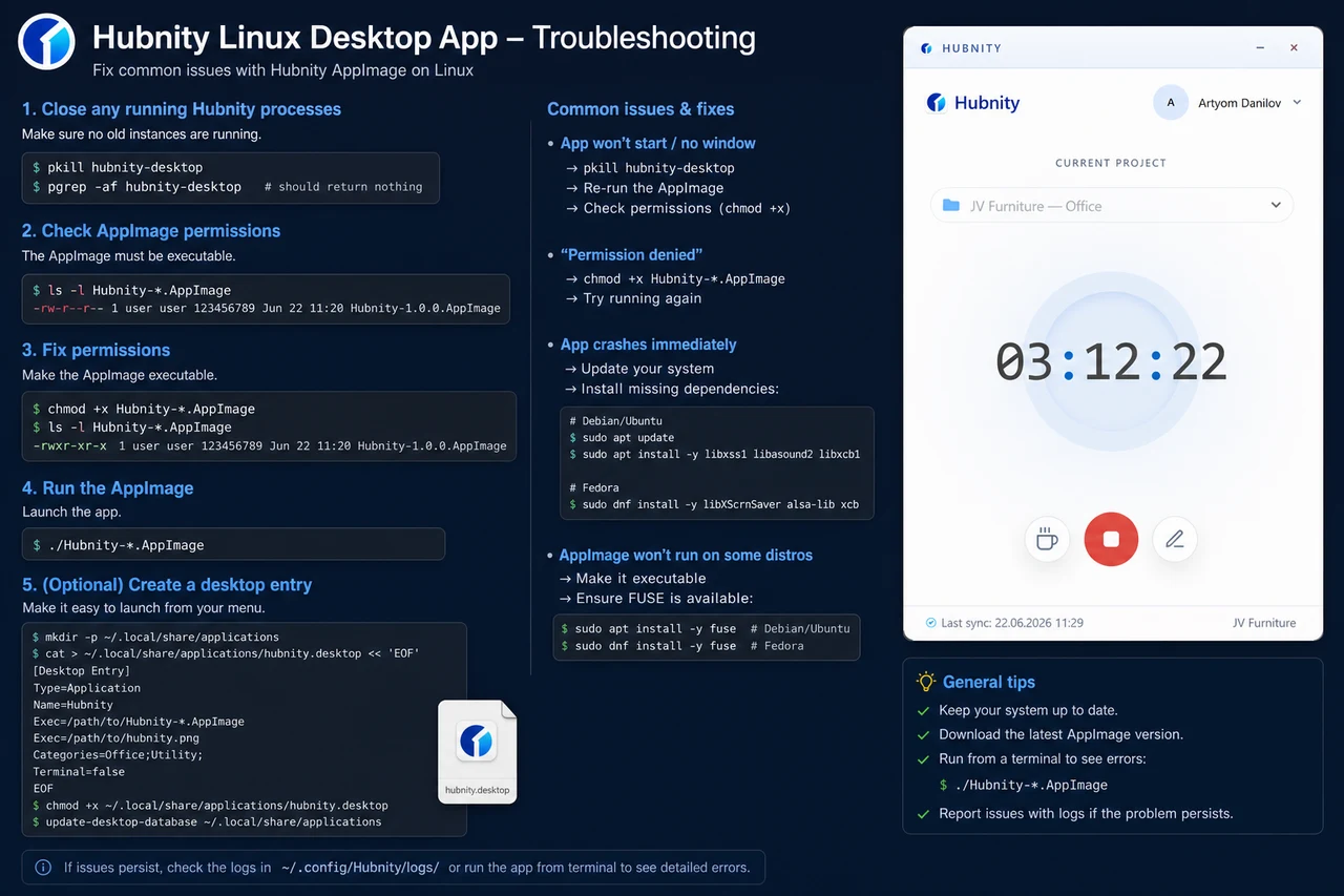 Linux fixes screenshot