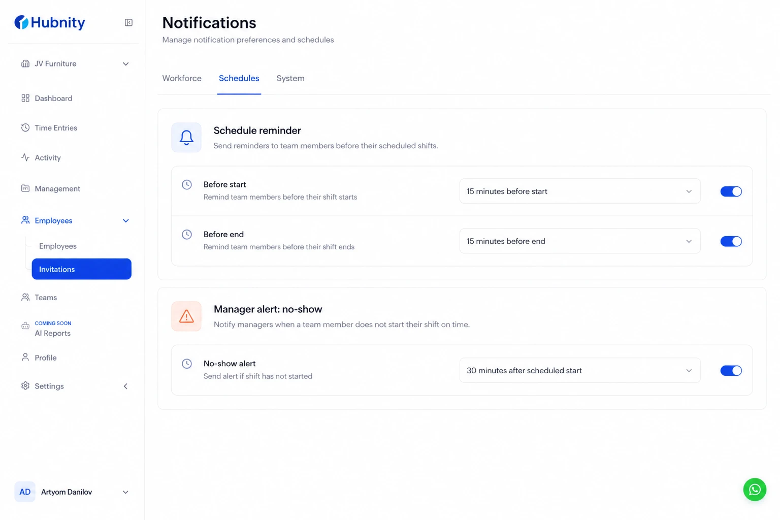 Notifications screenshot