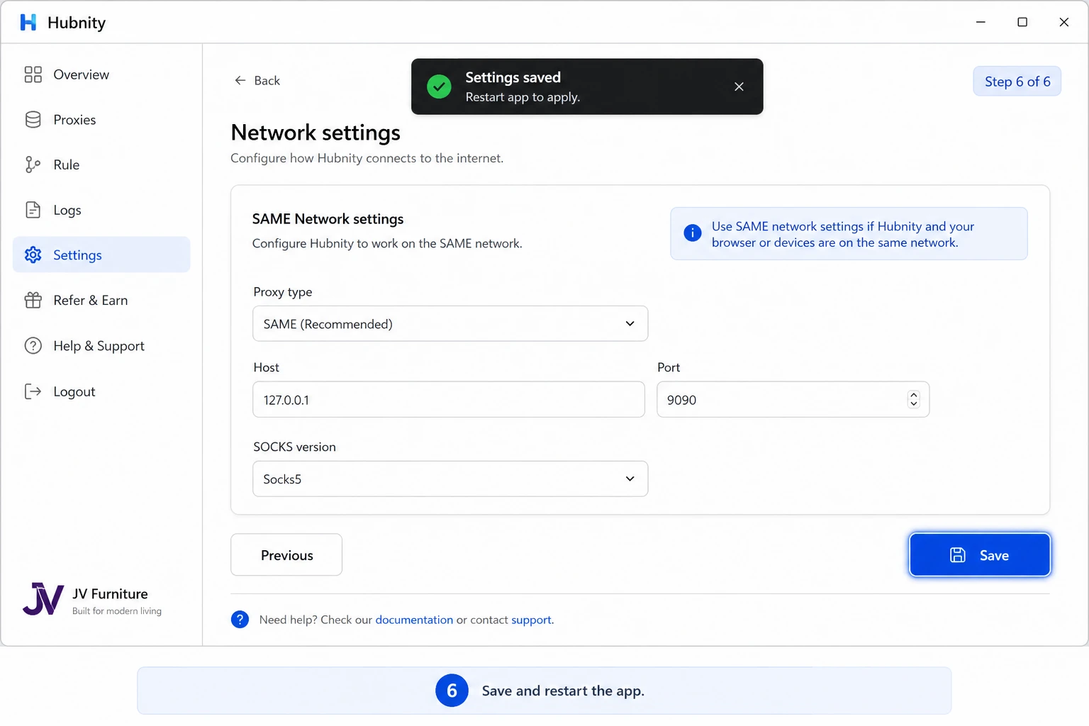 Step 6 screenshot