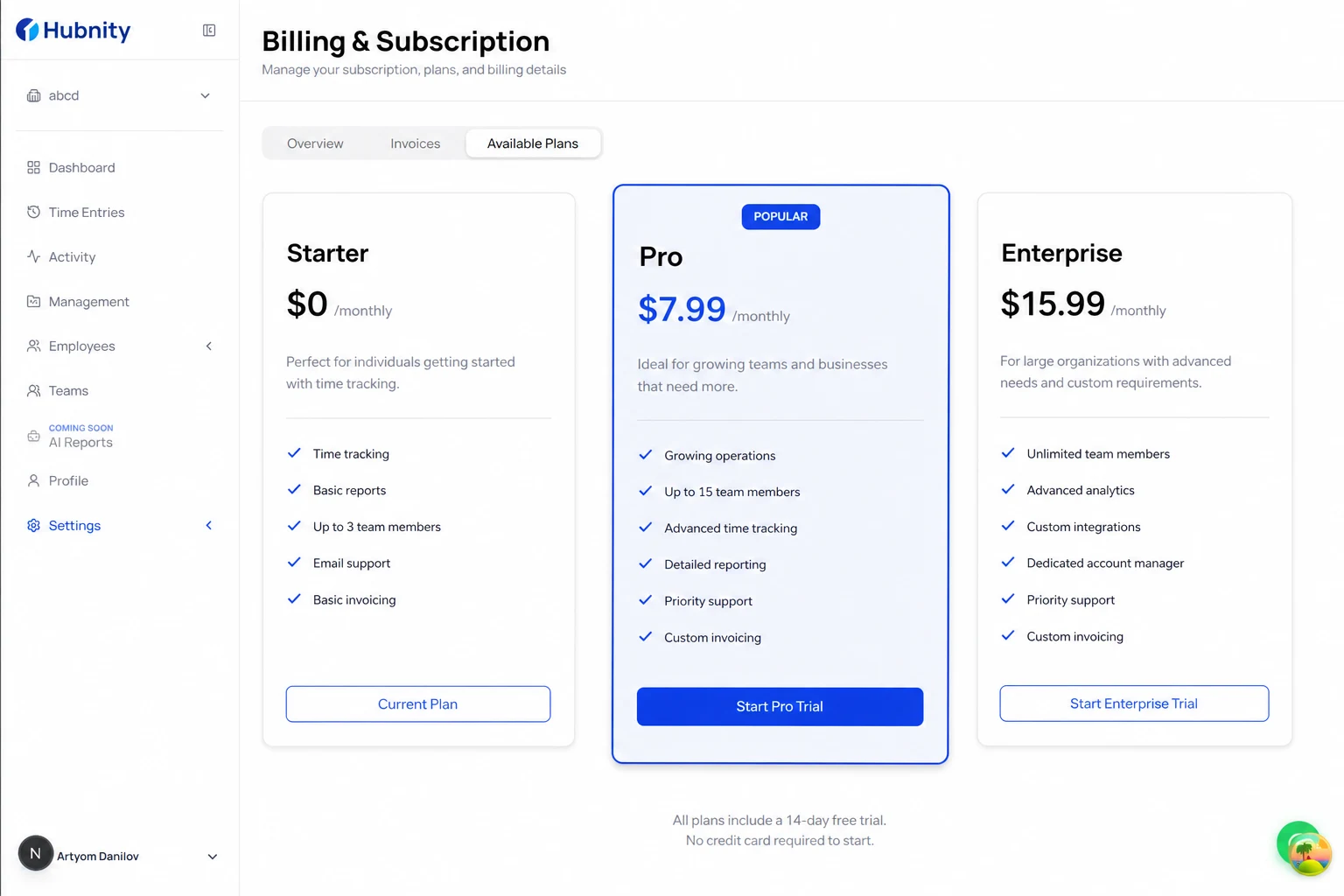 Pro — $7.99/monthly (Popular) screenshot