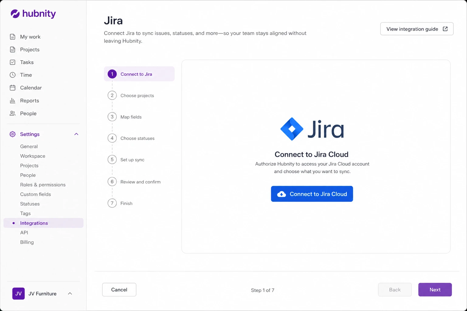 Connect Jira Cloud screenshot