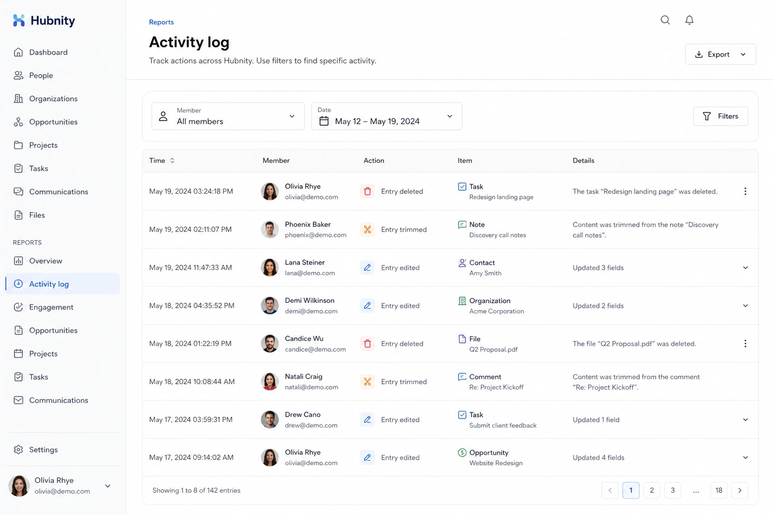 Check the audit log screenshot