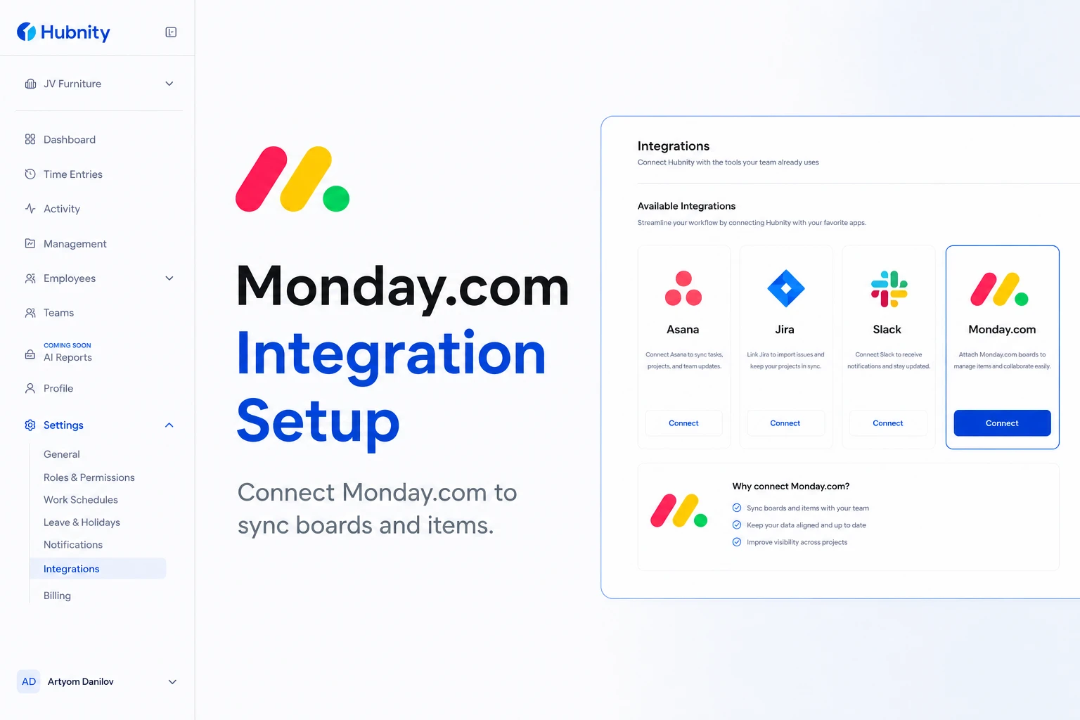 Monday.com Integration Setup