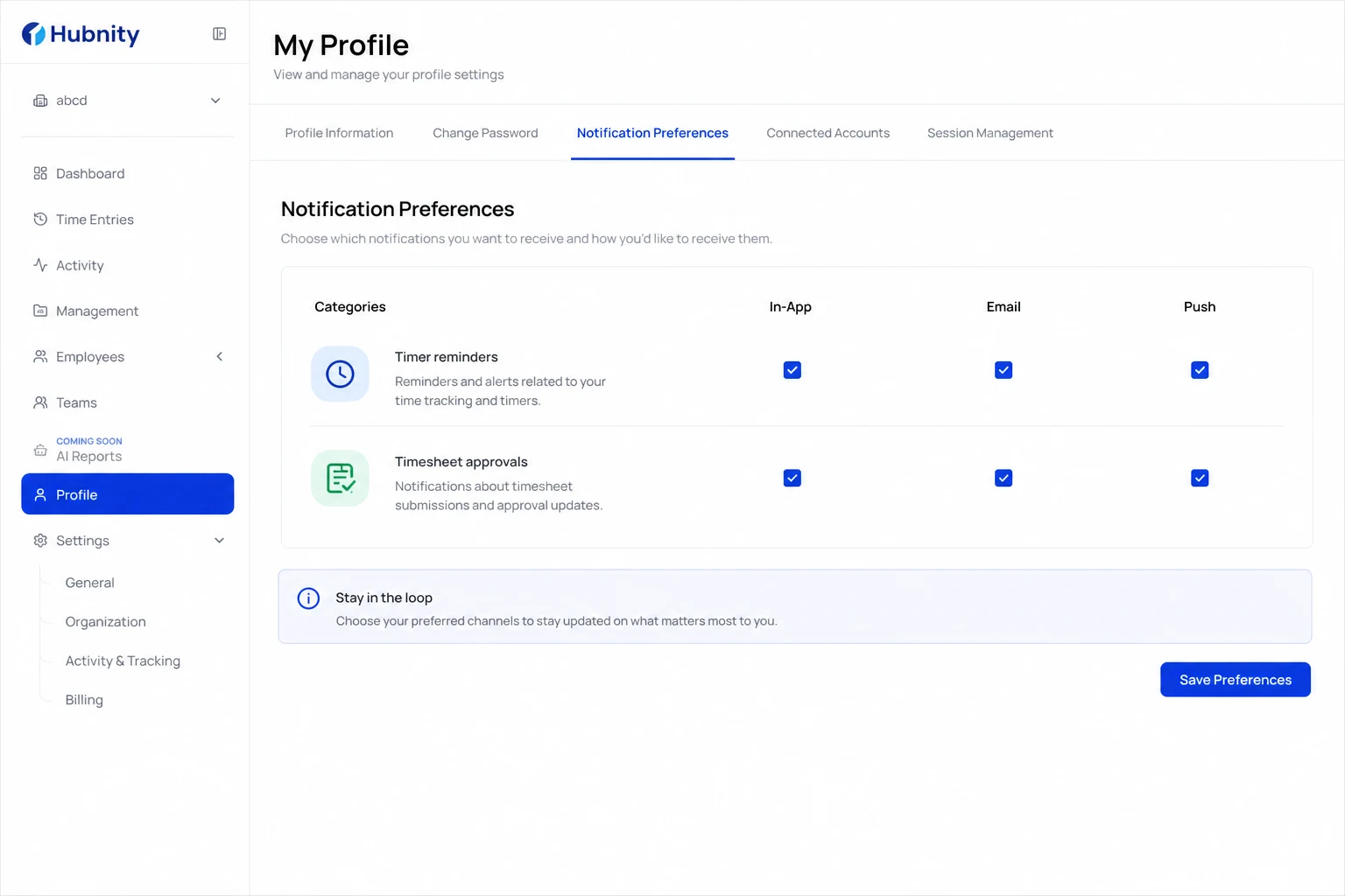 Configure notifications screenshot