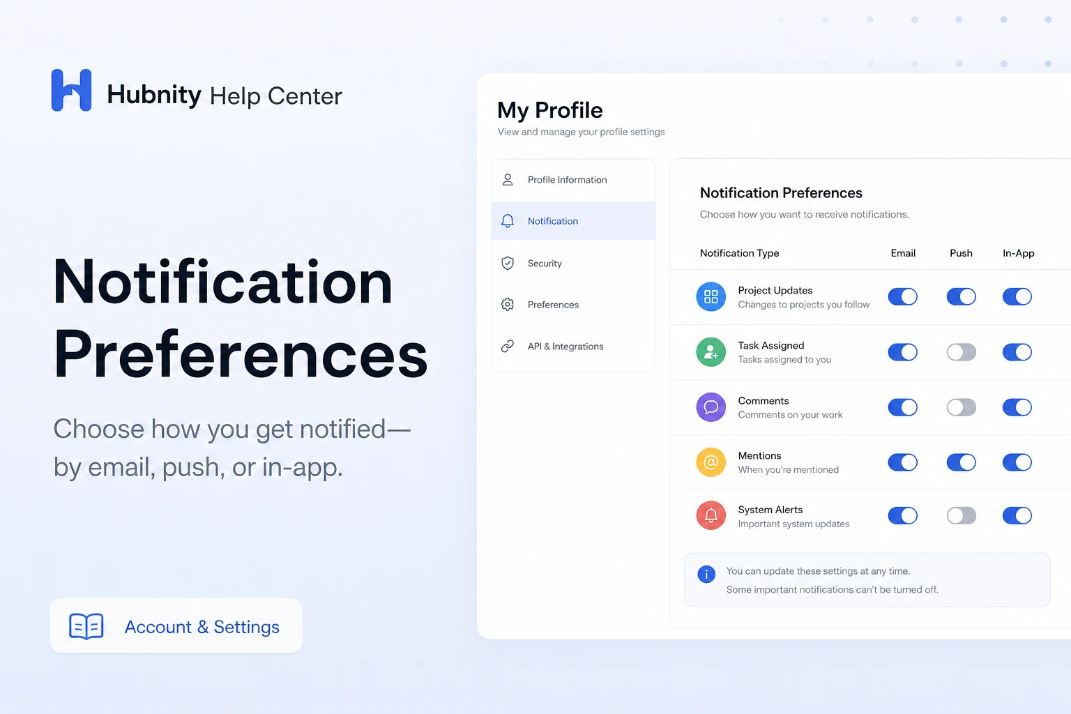 Managing Notification Preferences