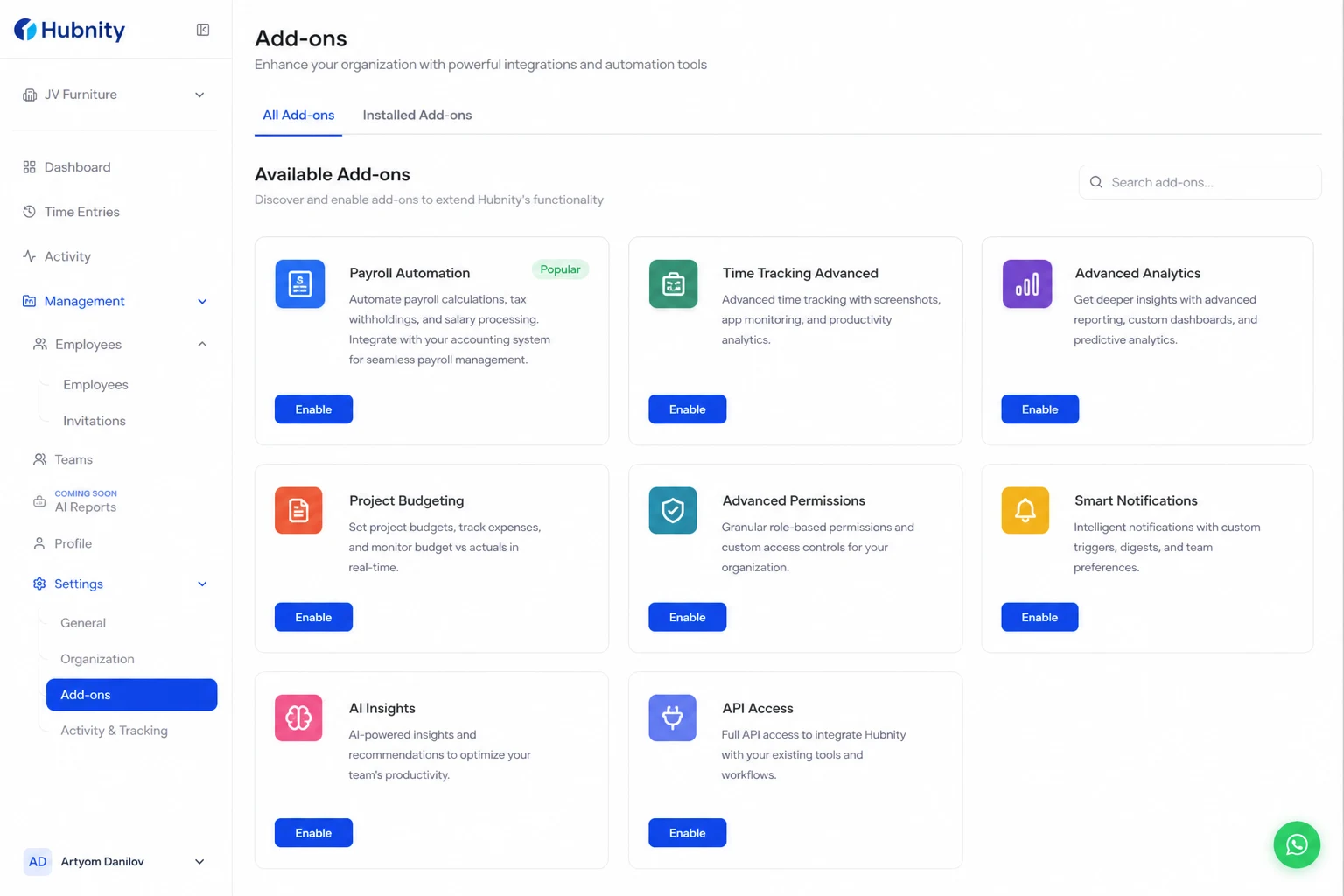 Enable Payroll Automation screenshot