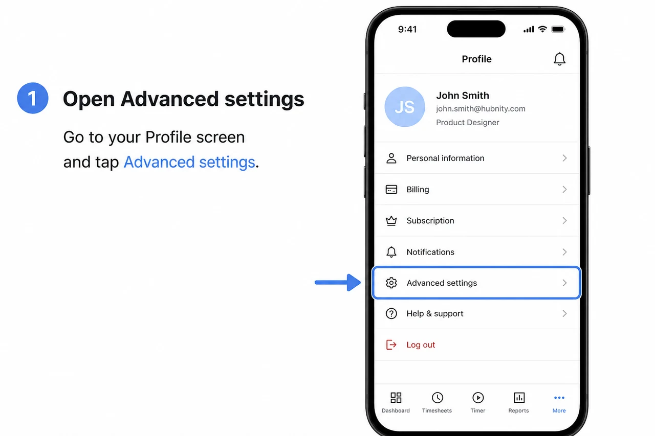 Reset on mobile screenshot